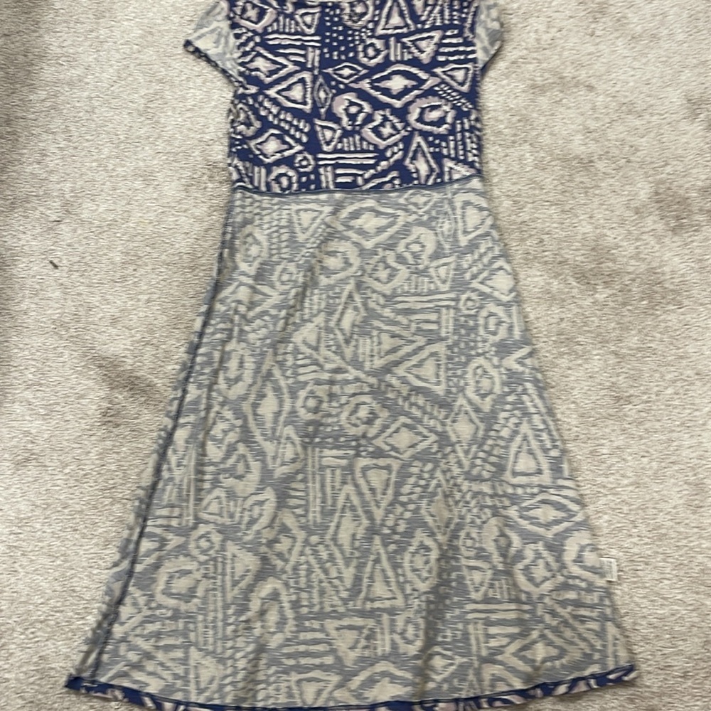 Blue Geometric Patterned Dress - Picture 4 of 5